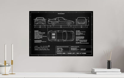 Toyota MR2 technical blueprint