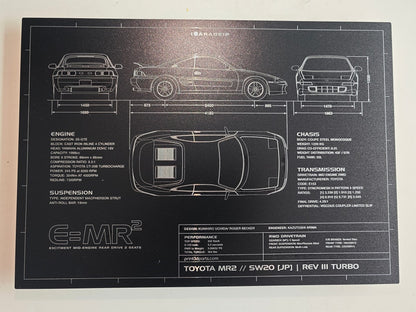 Toyota MR2 technical blueprint